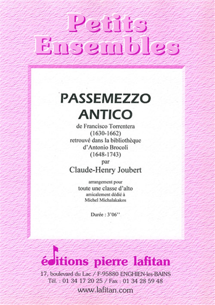 Passemezzo Antico (Pour Toute Une Classe D'Alto)